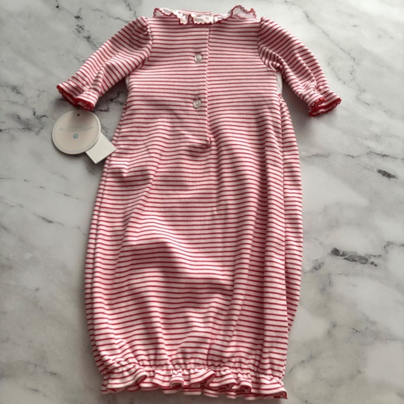 Edgehill Collection Pink and White Striped Kids Nightgown - Picture 5 of 5